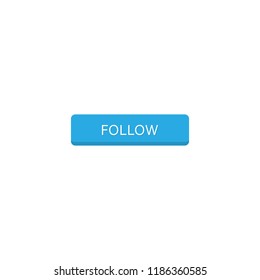 Follow button. Vector icon illustration. Flat design