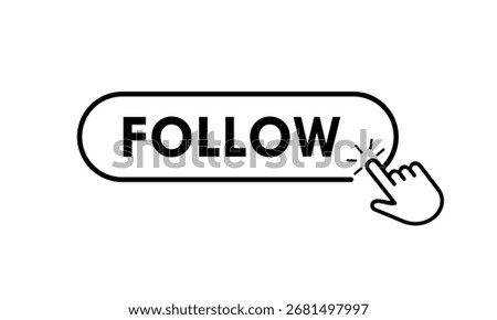 Follow click logo design template illustration