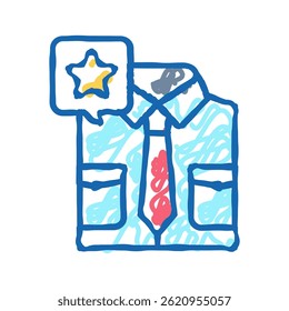 Seguir El código de vestimenta doodle icono Vector Seguir de dibujo. El código de vestimenta signo. aislado símbolo ilustración