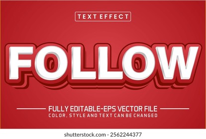 Follow font Text effect editable	
