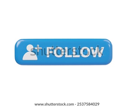 Follow icon 3d render illustration 