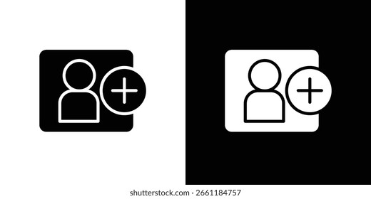 Follow icon of a flat style vector