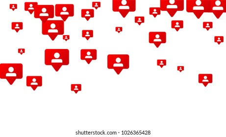 Follow Icon. Notifications with Followers.  Rating Scale Elements of Design for Web, Advertisement, Promotion, Marketing. Vector illustration. Concept for Follow Icon Illustration