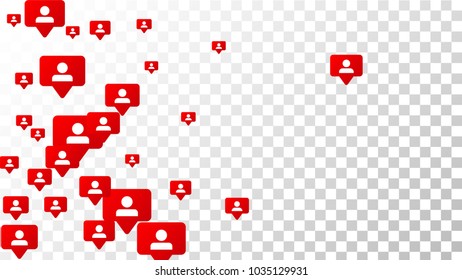 Follow Icon. Notifications with Followers.  Rating Scale Elements of Design for Web, Advertisement, Promotion, Marketing, Internet, App, SMM, CEO  Concept for Follow Icon Illustration