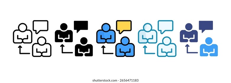 Seguir Up Icon Set Colección de estilos múltiples