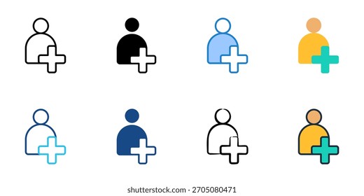 Seguir Conjunto de iconos colección de estilos múltiples 
