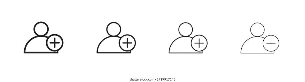 Seguir Iconos, Conjunto de iconos lineales. Iconos lineales negros de la palma