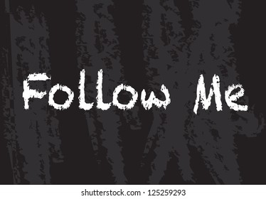 Follow me background over black vector illustration