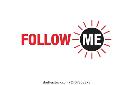 Follow Me Button or Text Design