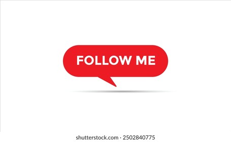 Follow me button web banner templates. Vector Illustration 
