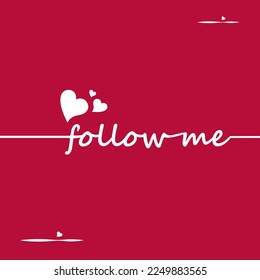 Folge mir! Karte geeignet für die Verwendung als Social-Media-Post. Vektorgrafik.