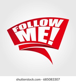 Follow me labels banners