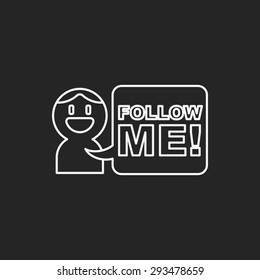 follow me line icon