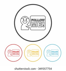 follow me line icon