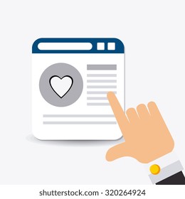 Follow me social and business theme design, vector illustration.