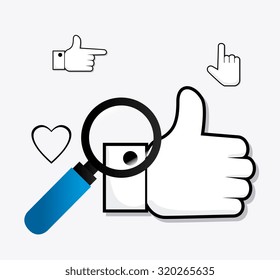 Follow me social and business theme design, vector illustration.