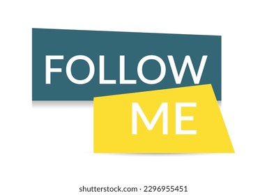 Follow me white background.The concept of the social network.Vector illustration
