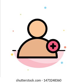 Follow, New, User Abstract Flat Color Icon Template