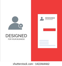 Follow, New, User Grey Logo Design and Business Card Template