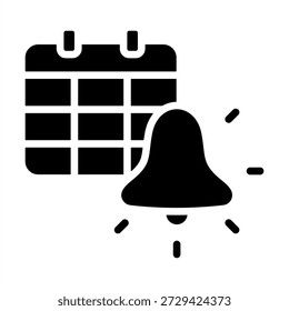 Follow Up Reminder Icon - Solid Black Glyph Icons For Accounting and Business
