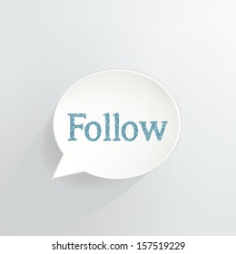 Follow Speech Bubble Icon