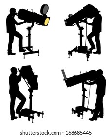follow spot operator silhouettes