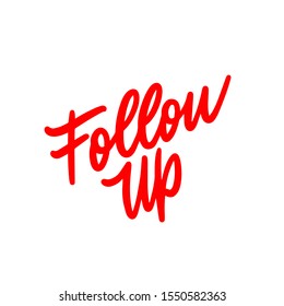 Follow up. Flat vector illustration on white background.
