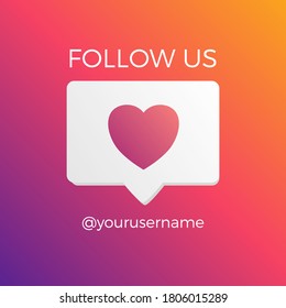 Follow Us Banner Social Media Vector Design