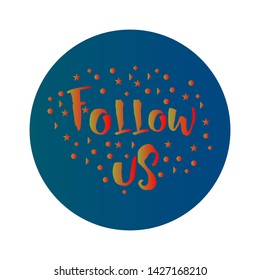 Follow us circle vector Design 