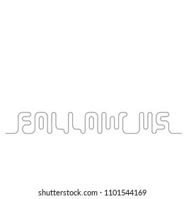 follow us - continuous line design 