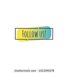 Follow us design template. Vector illustration eps 10