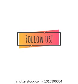 Follow us design template. Vector illustration eps 10