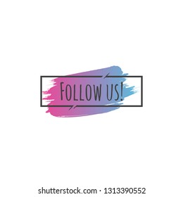 Follow us design template. Vector illustration eps 10