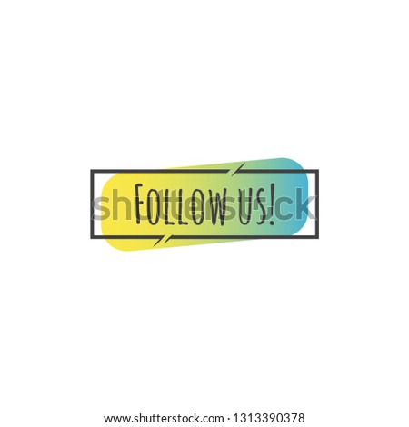 Follow us design template. Vector illustration eps 10