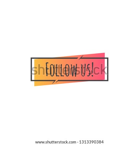Follow us design template. Vector illustration eps 10