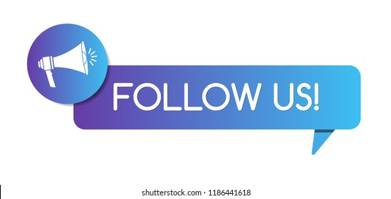 Follow Us Flat Design. Vector Illustration