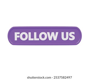 Folgen Sie uns icon 3D rendern Illustration 