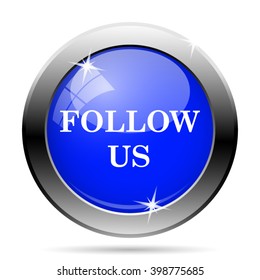 Follow us icon. Internet button on white background. EPS10 vector