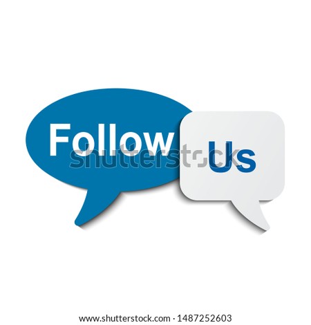 Follow us icon speech bubble – stock vector