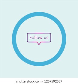 follow us icon symbol. Premium quality isolated follow us vector icon in trendy style. follow us element.