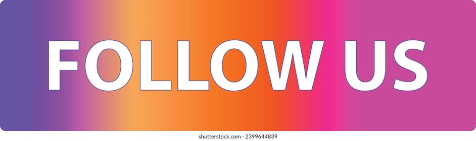 
Follow us icon vector | Follow us color button | Social media color label 