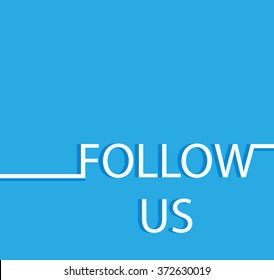 Follow us isolated counter notification  Vector Logo, JPG, JPEG, EPS. Icon Button.Flat Social Media Sign