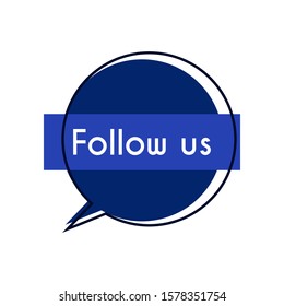 Follow us label design template