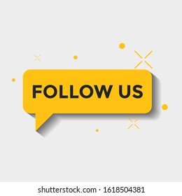 Follow Us Message Social Vector