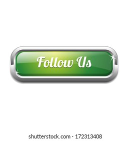 Follow Us Rounded Rectangular Button