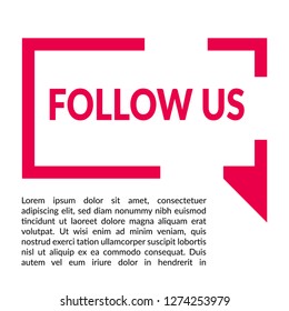 follow us sign - speech bubble, tag sign,banner