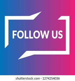 follow us sign - speech bubble, tag sign,banner