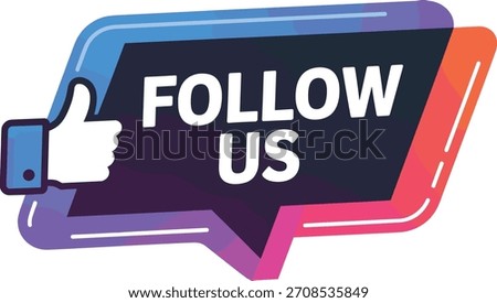 Follow Us Social Media Button