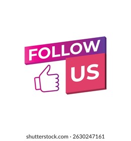 Follow us social media element. button
