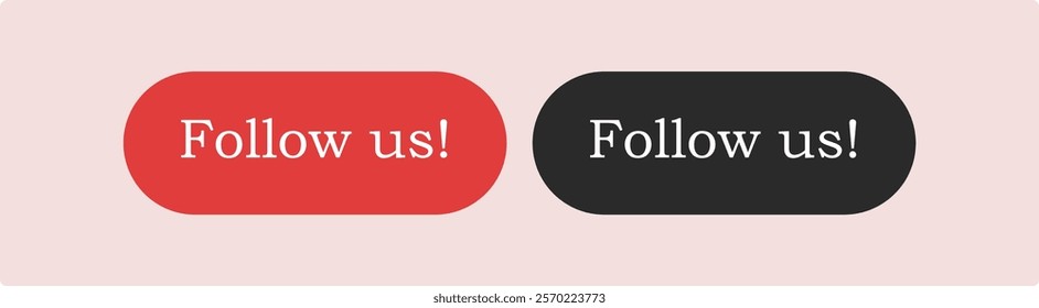 follow us square speech bubble. follow us. Vector illustration